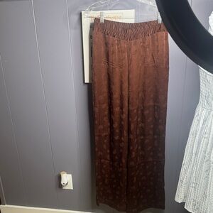 Zara Chocolate paisley pants